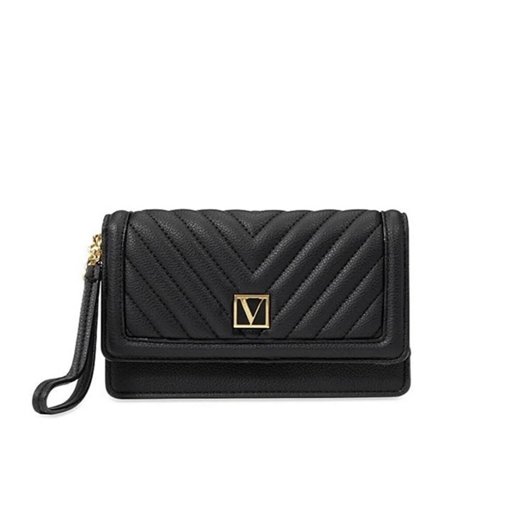 Victoria's Secret Black Lily Victoria Tech Clutch Wallet Wristlet, NEW WITH TAGS